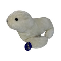 Sea World White Seal Plush 17&quot; Vintage 1990 Korea with Tags - $19.29