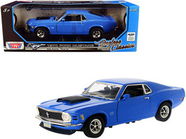 1970 Ford Mustang Boss 429 Dark Blue &quot;Timeless Classics&quot; Series 1/18 Diecast ... - £48.57 GBP