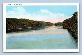 Swan Lake Decatur Alabama AL UNP Unused WB Postcard P1 - £3.06 GBP