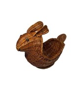 Wicker Rabbit Basket 7” Tall Brown Bunny - $15.84