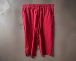 Kim Anderson Cropped Capri Pants Womens Size L Red White Polka Dot Tie - £11.63 GBP