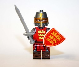 Minifigure Custom Toy Royal Coat of Arms Knight Castle soldier - $5.40