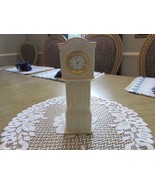 LENOX IVORY &amp; GOLD PATRIARCH MANTEL CLOCK QUARTZ WORKS 8.75&quot;H IVORY EMBO... - $315.43 MXN