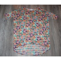 LulaRoe Floral Design Tunic Size Small Summer Cloth Hi Low - £16.55 GBP