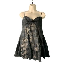 Cinema Etoile Womens Size Large Sheer Seductive Wear Black Teddy Nightgown Padde - $18.80