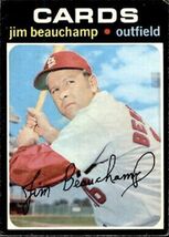 1971 Topps Jim Baeuchamp, St. Louis Cardinals, Baseball Card #322, for C... - $1.95