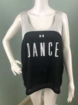 Women&#39;s Under Armour Dance Reversible Black/White Ripshot Pinney Shirt S... - $19.79