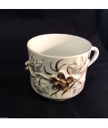 Vintage Porcelain bisque Hand Painted gold color floral  Cup Mug - £21.67 GBP