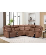 Reigate Brown Performance Fabric LED Power Reclining Sectional Sofa - $1,999.00