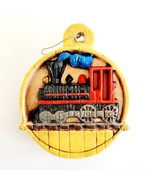 1970s Train Christmas Ornament Ceramic Hand Painted E.S. Molds Railroad ... - $29.99