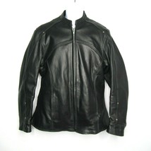 Vintage Barney&#39;s Heavy Leather Motorcycle Jacket Black Thinsulate Liner ... - £83.90 GBP