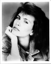 Tawny Kitaen studio portrait in denim jacket 1980&#39;s 8x10 inch photo - $14.99