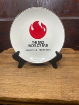 1982 Worlds Fair Knoxville TN Collector Plate Red Flame Gold Rim Worlds Fair - £9.90 GBP
