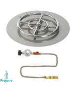 American Fireglass SS-RFPMKIT-P-18 18 in. Round Stainless Steel Flat Pan... - £330.80 GBP