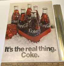 Vtg Print Ad Coca-Cola Christmas 1969 6-Pack Pop Bottles Ephemera 13.5&quot; x 10.25&quot; - £10.83 GBP