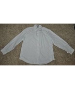 Mens Dress Shirt Apt 9 White Striped Button Front Long Sleeve $42 NEW-si... - $16.83