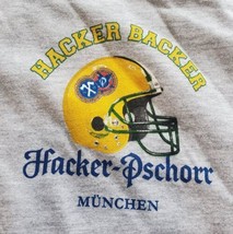 Hacker-Pschorr Beer &quot;Hacker Backer&quot; Green Bay Packers Spoof T-Shirt Size M - $19.60