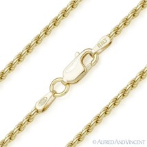 1.8mm Twist-Rope Link .925 Sterling Silver 14k Yellow Gold-Plated Chain Necklace - £29.02 GBP+