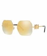 Versace VE2248 10027P Sunglasses Gold Frame Brown Mirror Gold Lens 58mm - $475.00