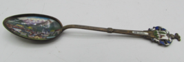 Antique 800 Silver Enamel Souvenir Spoons – Austrian Bad Jschk - has mak... - $33.99