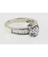 Sterling Silver Cubic Zirconia Round Solitaire JD CZ 925 Ring Size 9 - $327.46 CAD