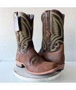 Johnny Ringo Mens Western Cowboy Boots Square Toe Brown Leather Size 15 - $321.75