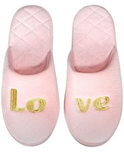 I.n.c. Love Pink Velour Scuff Slippers - £10.47 GBP