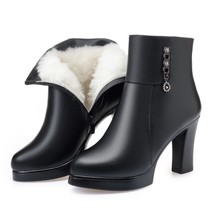 New Winter Women Shoes Elegant Fashion Boots Warm Inside Plush / Wool Snow Boots - £68.72 GBP