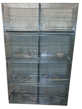4 x LARGE Galvanized Zinc Bird Finches Canaries Flight Breeding Divider Cages - £190.59 GBP