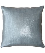 Tuscany Linen Silver Metallic 16x16 Throw Pillow, with Polyfill Insert - £31.93 GBP