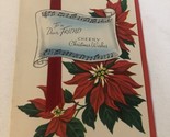 Vintage Christmas Card Cheery Christmas Wishes Box4 - £3.10 GBP