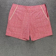 Cabi Picnic Short Womens 8 Red Dot Print Side Zip Stretch Casual Chino 3... - $15.02