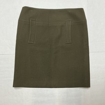 Luisa Cerano Women’s Olive Green Wool A Line Skirt  Size 16 - $564.24 MXN