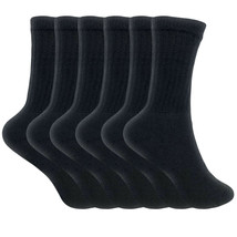 Cotton Crew Socks for Women 6 PAIRS Smooth Toe Seam Socks - £14.34 GBP