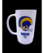 St Louis Rams Sonic Cup Mug White Plastic Old Logo Vintage Dr Pepper Rare - $25.65 CAD