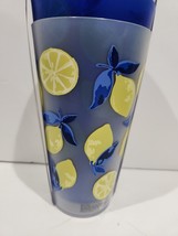 6pc Summer Lemon Blue Tea Plastic Tumbler Glasses Outdoor 24 Oz - £15.78 GBP