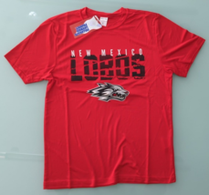 NCAA New Mexico Lobos Youth Boys Destroyed SS Polyester Competitor Tee Sz M - $11.88