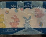 New Old Stock Vintage Receiving Baby Blanket Multi Color Bunny&#39;s Soft Co... - $54.99