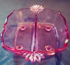 Tiara Dusty Rose Divided Candy/Relish Dish 1980s-90s image 3