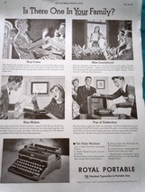 Royal Portable Typewriter Magazine Advertisement Art 1947 - £7.16 GBP