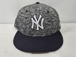 New York Yankees New Era MLB Snapback Hat Cap Gray Black Genuine Merchandise - £11.95 GBP