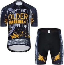 Men Cycling Jersey Set Cycle Short Sleeve Shirt and 3D Cushion Shorts Pa... - $51.99