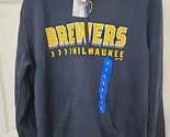 Authentic Men&#39;s Milwaukee Brewers  Hoodie MLB Baseball Majestic Large NWT  - $29.65