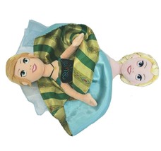 Disney Parks Princess Frozen Elsa Anna Stuffed Animal Plush Toy Topsy Turvy Doll - £21.95 GBP