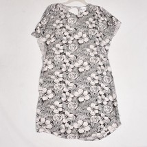 Buc-ee&#39;s Logo Swim Coverup Grey &amp; White Floral Size S/M - £12.03 GBP