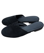 Jenni Kayne Olympia Black Suede Round Toe Made in Italy Mules Size 9 - $146.52