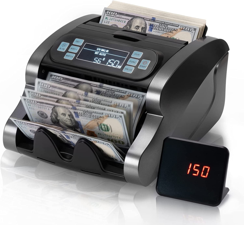 MUNBYN IMC07 Money Counter Machine Count Value, UV/MG/IR/MT/DD, USD/EUR ... - $189.98