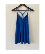 Y2K Tunic Top By Mudd Medium Racerback Rope Straps Sleeveless Surplice Blue - £21.95 GBP