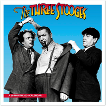 2024 the Three Stooges Monthly Wall Calendar, 16 Months, 12&quot; X 12&quot; (DDD1... - $24.53