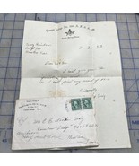 Masonic Ephemera Letter Denying Promotion 1922 Dimmit Lodge 566 A.F. &amp; A.M. - $12.83